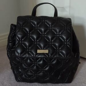 Kate Spade black leather backpack